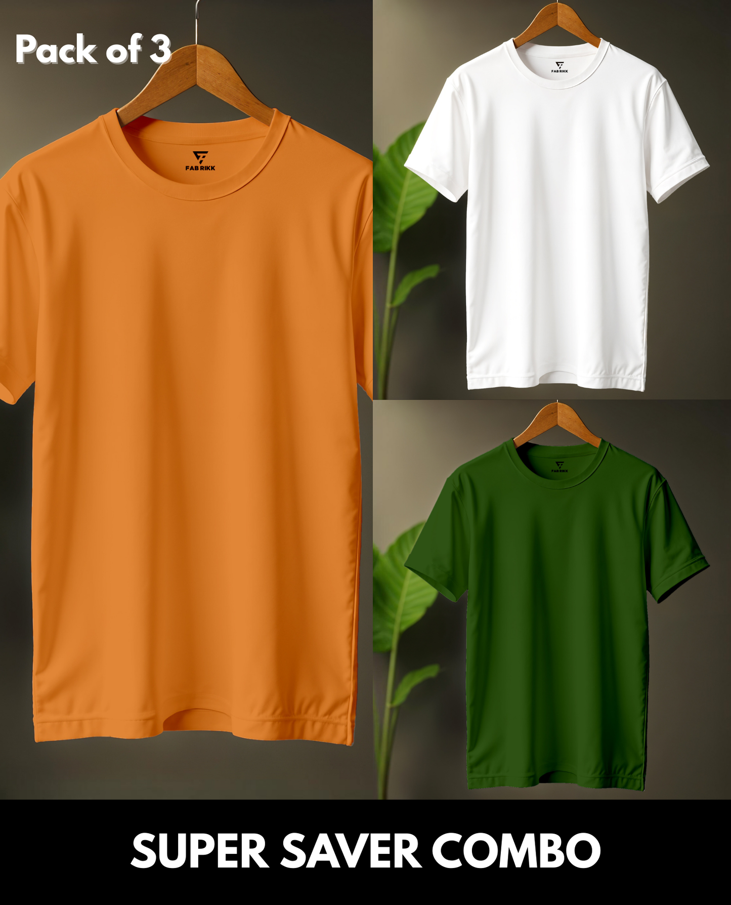 The Best Seller Combo Plain Classic Fit Tees | Premium Cotton | Pack of 3