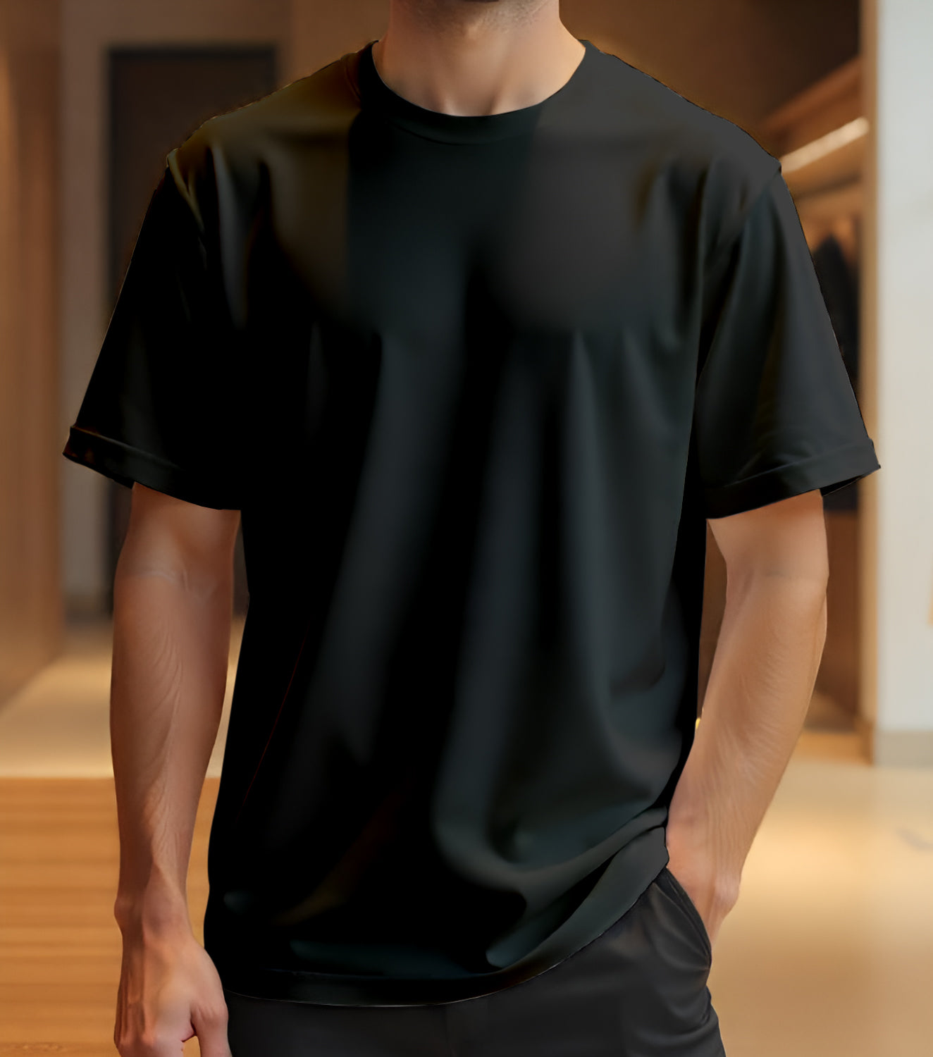 Plain Oversized Tees | Premium Cotton Tees | Black