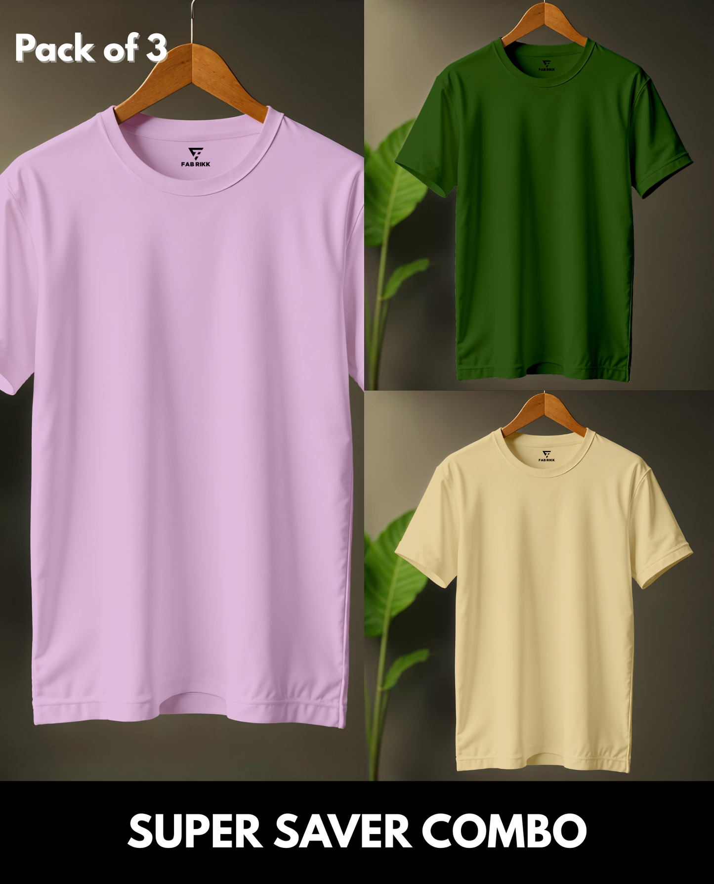 The Best Seller Combo Plain Classic Fit Tees | Premium Cotton | Pack of 3