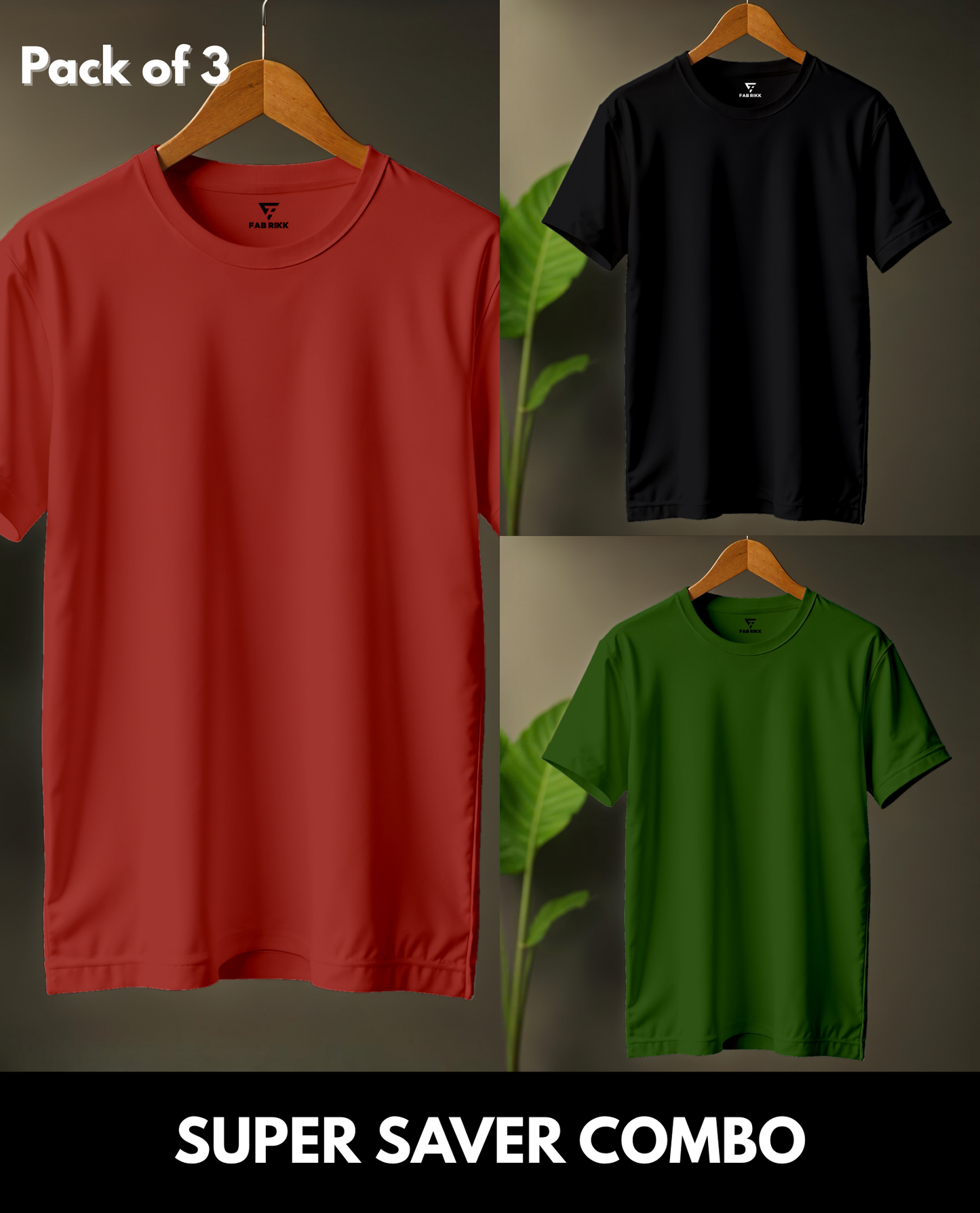 The Best Seller Combo Plain Classic Fit Tees | Premium Cotton | Pack of 3