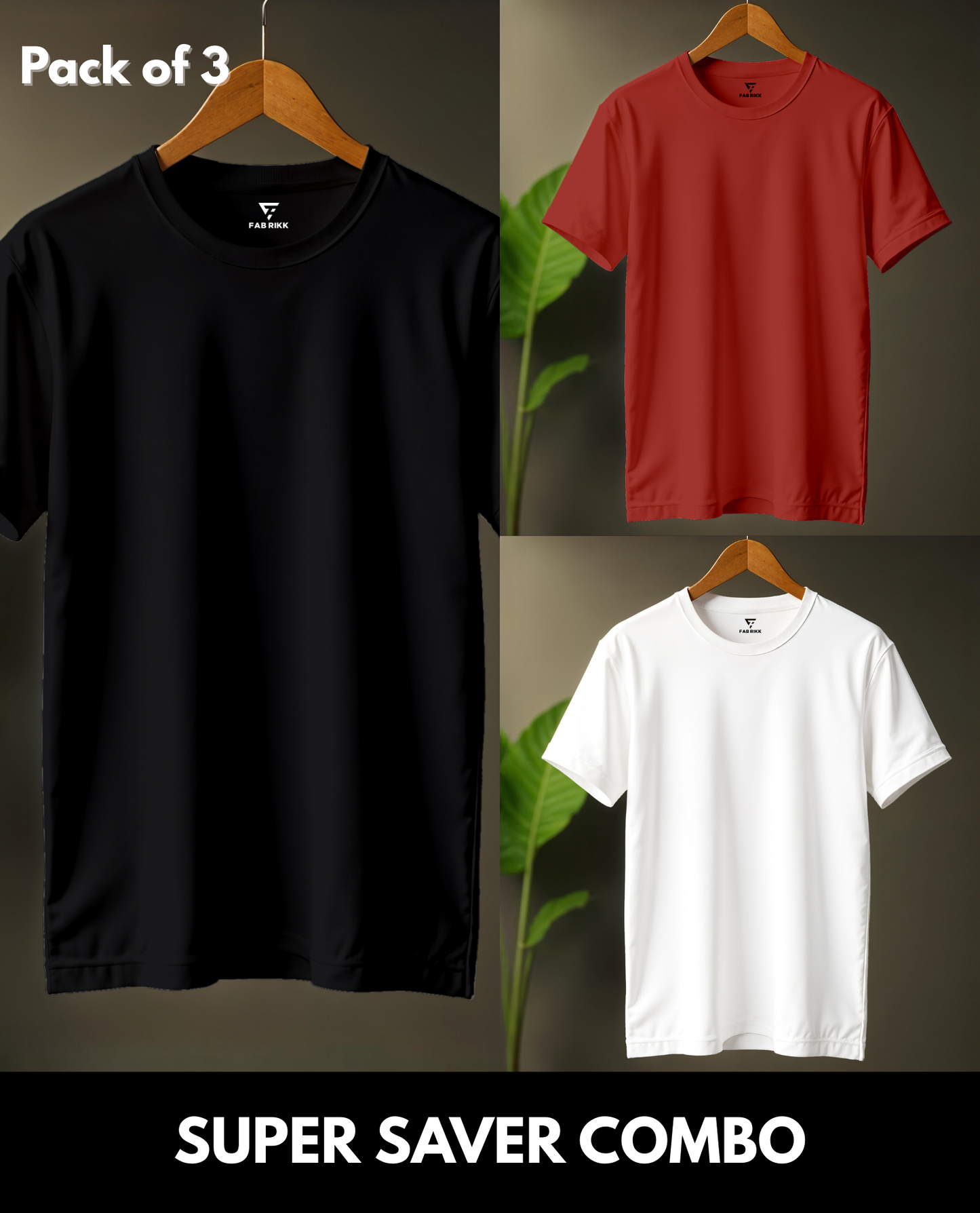 The Best Seller Combo Plain Classic Fit Tees | Premium Cotton | Pack of 3