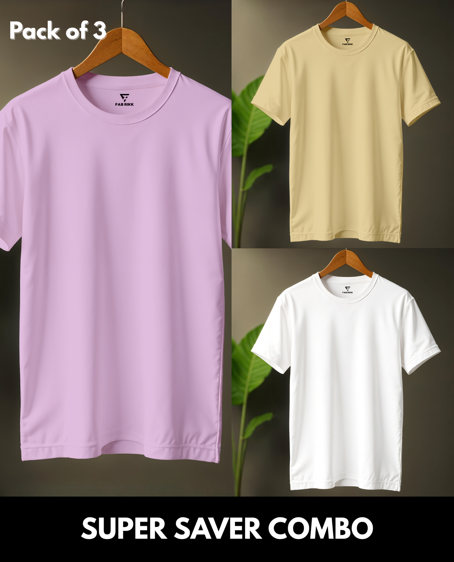 The Best Seller Combo Plain Classic Fit Tees | Premium Cotton | Pack of 3