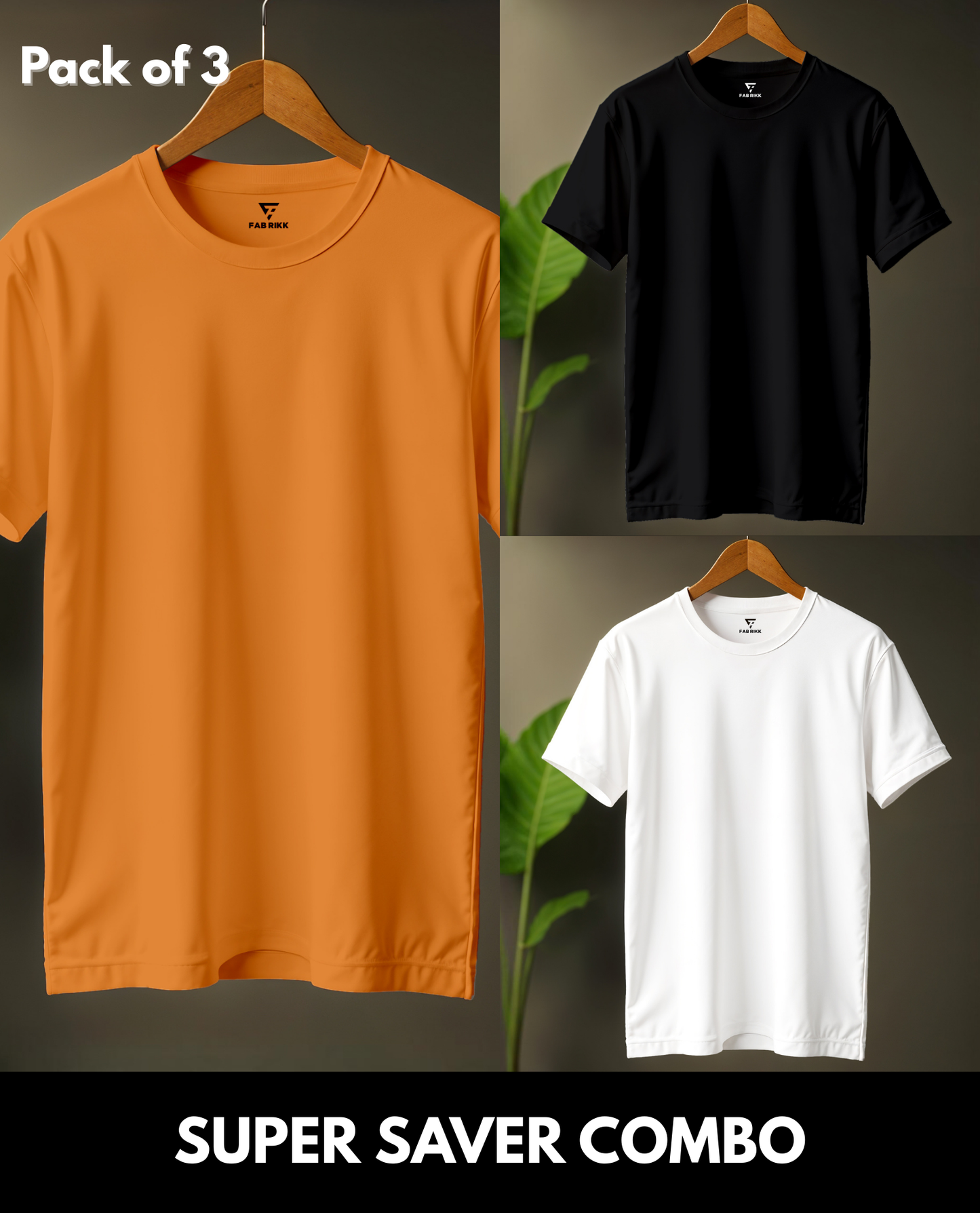 The Best Seller Combo Plain Classic Fit Tees | Premium Cotton | Pack of 3