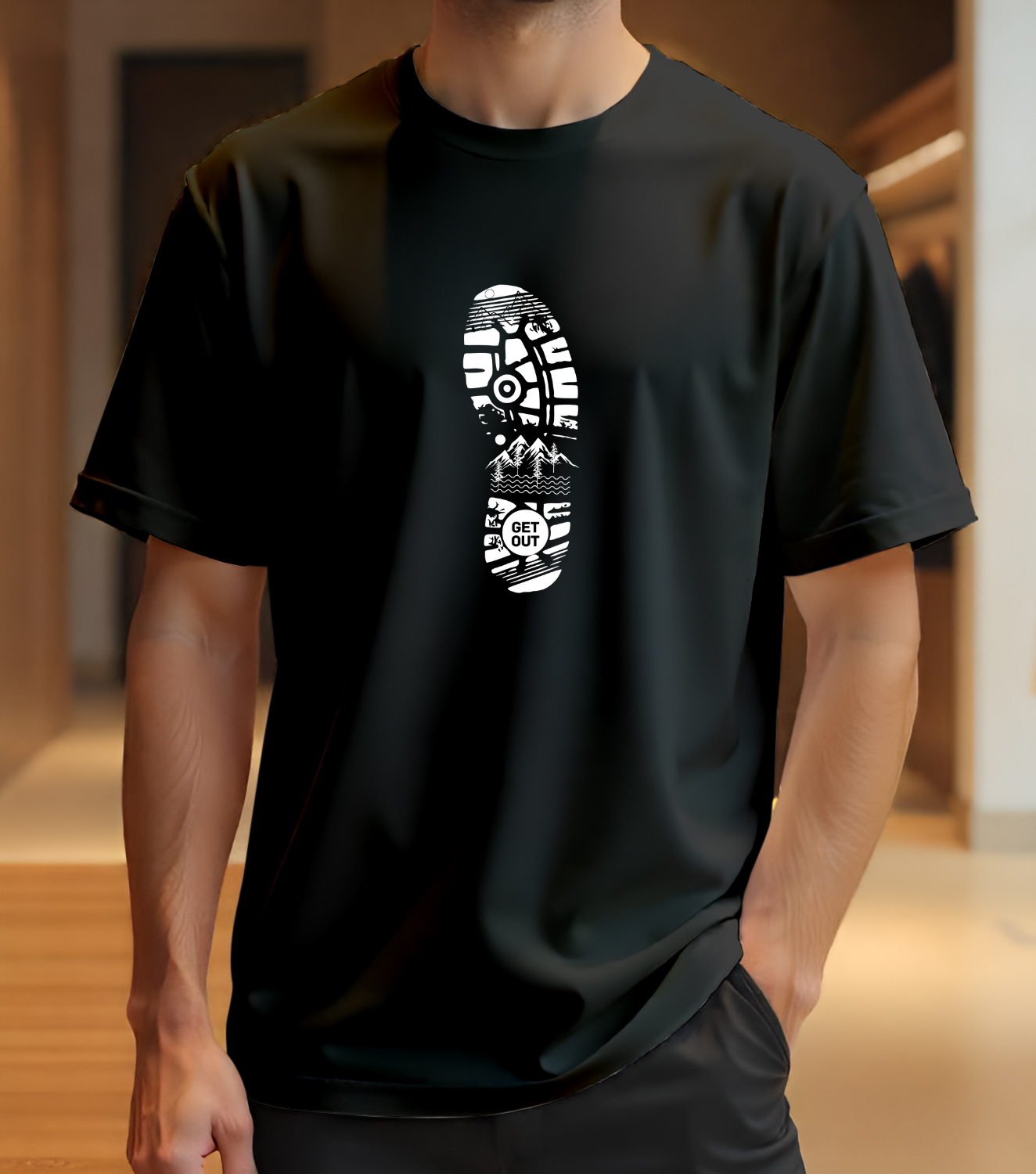 Get Out = Shoe | Oversized Premium Cotton Tees